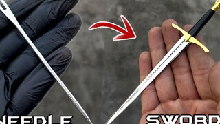 Turning a Sewing NEEDLE into a Beautiful Little SWORD