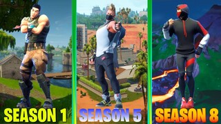 Evolution of ALL Fortnite Dances [Season 1 to 8]