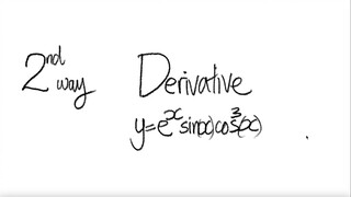 2nd way: derivative y=e^x sin(x) cos^3(x)
