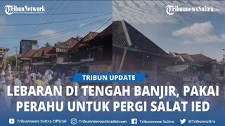 Viral Warga Muratara Rayakan Lebaran di Tengah Banjir, Pakai Perahu untuk ke Masjid dan Silaturahmi