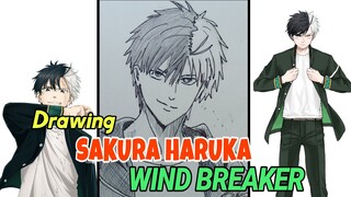 Belajar Menggambar Karakter Sakura Haruka Wind Breaker