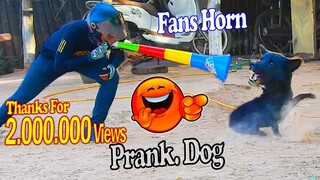 Must Watch Funny Video - Fans Horn Prank Dogs and Fake Tiger Prank Dogs - Try Not To Laugh