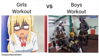 Girls Workout vs Boys Workout