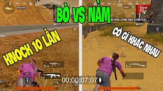 Knock 10 Lần Máu Hụt Nhanh Như Thế Nào? |  Khi Knock Bò Vs Nằm Có Khác Nhau Không? | PUBG Mobile