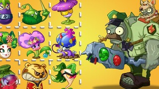 PvZ 2 versi Cina - Gunakan 3 makanan nabati per tanaman level 1 untuk melawan zombie raksasa parkour