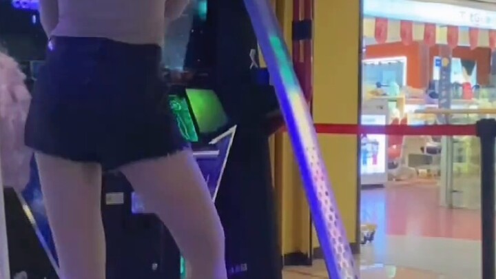 I was dancing the hand licking dance on the dance machine. There were people behind me. I was so ner