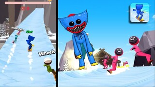 Huggy Wuggy Snow Racing Winter Aqua Park Game Trailer