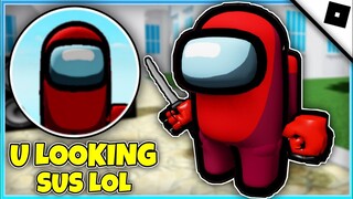 How to get "U LOOKING SUS LOL" BADGE + AMONG US MORPH in FROST'S FRIDAY NIGHT FUNK RP - ROBLOX