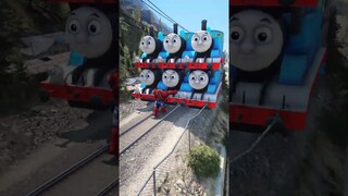 GTA V: RED HULK STOPPING MEGA THOMAS THE TANK TRAIN #shorts