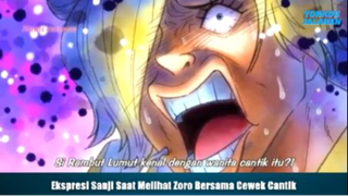 Kocak! Ekspresi Sanji Ketika Melihat Zoro Dengan Cewek Cantik