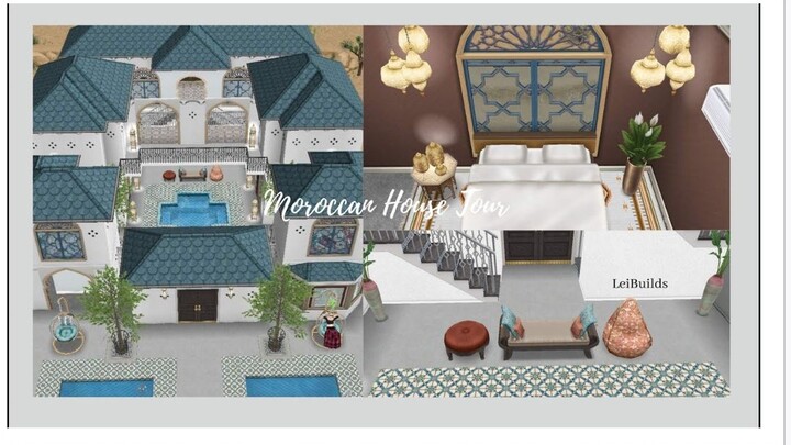 Moroccan House Tour+Floor Plan|The Sims Freeplay