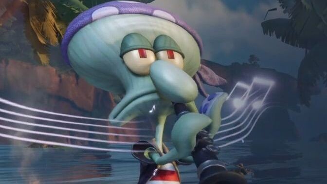 Only a genius could come up with Squidward’s rhythm game (kudos)—it’s impossible to keep a straight 