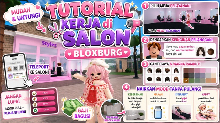 Tutorial Kerja di Salon Bloxburg✂️