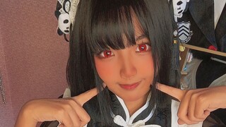 Black-skinned lo-girl tries on Chinese-style lolita丨Panda maid Oli! The bun hairstyle is super cute!