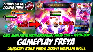 TIPS MAIN FREYA META SEKARANG + COMBO FREYA EXP❗BUILD FREYA TERSAKIT 2024❗GAMEPLAY FREYA TOP GLOBAL