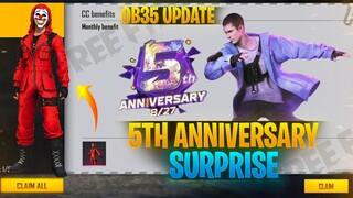 Red Criminal Trailer On 5th Anniversary Free Fire || OB35 Update || 5th Anniversary Event Free Fire