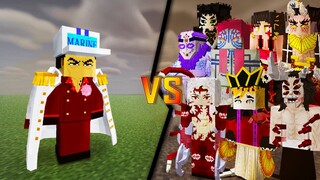 Akainu VS  Upper Moons , Muzan In Minecraft