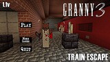GRANNY 3 TRAIN ESCAPE MINECRAFT GAMEPLAY