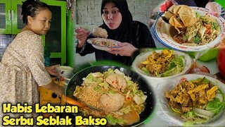 Keseruan LEBARAN di Kampung, Beli SEBLAK BAKSO Teteh GEMOY, Silaturahmi Ke Rumah Abah TENGAH Sawah