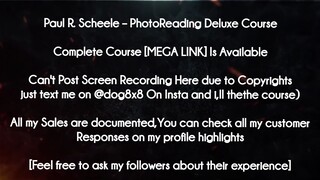 Paul R. Scheele course - PhotoReading Deluxe Course download