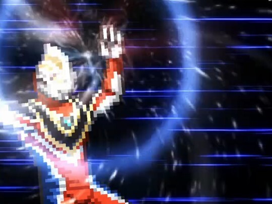 Aliran foton Ultraman Gaia versus gelombang