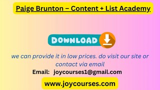 Paige Brunton – Content + List Academy