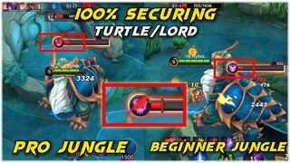 100% JUNGLE TIPS & TRICKS SECURING TURTLE OR LORD | MOBILE LEGENDS