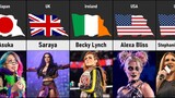 WWE Female Superstars From Different Countries