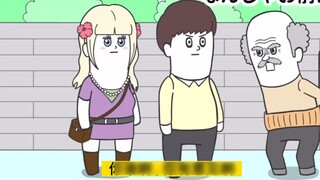 【Funny Japanese Comics Series】-Old man flirts with hot girls