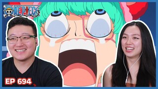 SUGAR TRAUMATIZED FROM USOPP'S NOSE 💀 | One Piece Episode 694 Couples Reaction & Discussion