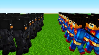 Minecraft: 50 SUPERMAN vs 50 BATMAN - Who Wins?