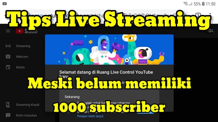 Cara Live Streaming Youtube di HP Meski Belum Memenuhi Syarat 1000 Subscriber
