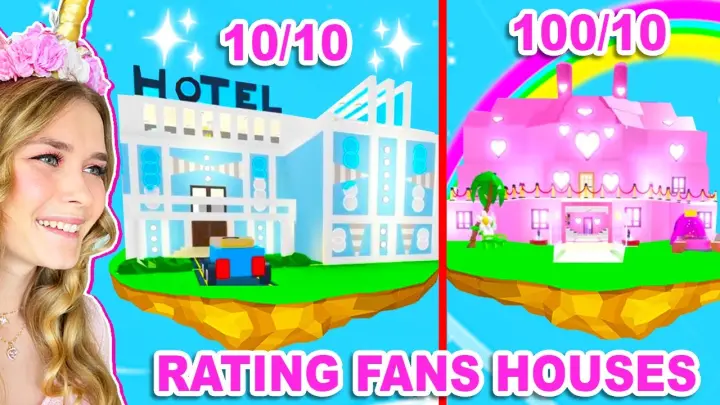 RATING My FANS FLOATING MANSIONS In Adopt Me! (Roblox)