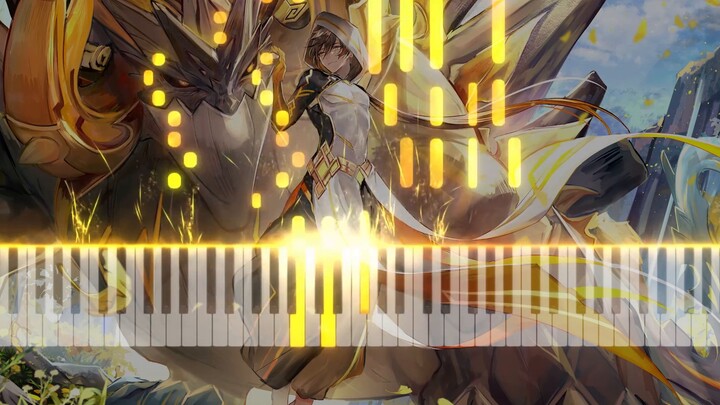 Sự phục hồi cuối cùng của đàn piano! Ruo Tuo Dragon King trận chiến bgm chuyển thể bài hát Tianqiu &