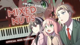 Mixed Nuts [Piano] - SPY×FAMILY / Official HIGE DANdism + SHEET MUSIC