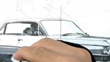 [Penanda, Hitam dan Putih yang Dilukis dengan Tangan] 1964 Cadillac Coupe De Ville