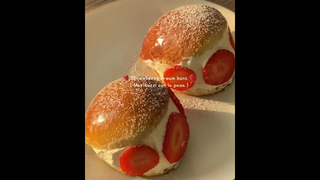 🍓ขนมปังครีมสตอเบอรี่
