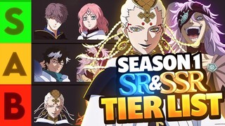 TOP 200 PLAYER'S SEASON 1 SR & SSR PVP TIER LIST! (Attack & Defense) | Black Clover Mobile