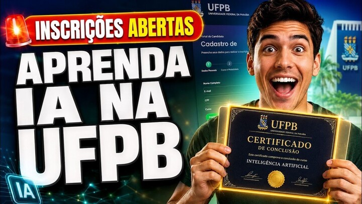 Curso Gratuito de Inteligência Artificial da UFPB Como se Inscrever!