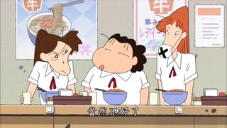 【蜡笔小新】吃大碗牛肉拉面配上浓郁橘子汁，在KTV里面唱歌太开心了去。