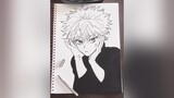 Killua ⚡️ killua blackandwhite hunterxhunter sketch sketchbook draw drawing art artist anime manga