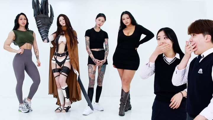 Teenagers' Reactions to Seeing Rare Women (Full-body Tattoos, Plus-size Models, Cosplay, Bodybuilder