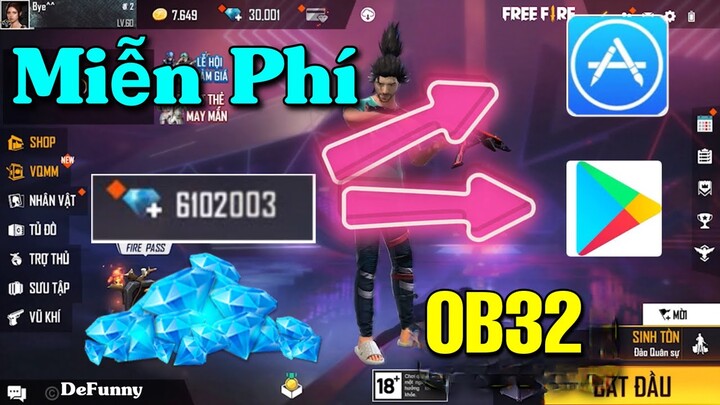 Nhận Kim Cương Free Fire Miễn Phí Mới Nhất OB32 | Thành Công 100%