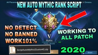 NEW AUTO MYTHIC RANK SCRIPT WORK101% | MOBILE LEGENDS