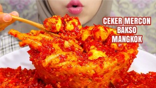 GILA‼️ASMR BAKSO MANGKOK JUMBO ISI CEKER LUNAK + PENTOL MERCON PEDAS LAVA | ASMR INDONESIA