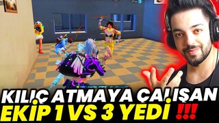 KILIÇ ATMAYA ÇALIŞTILAR 1 VS 3 YEDİLER !! PUBG Mobile