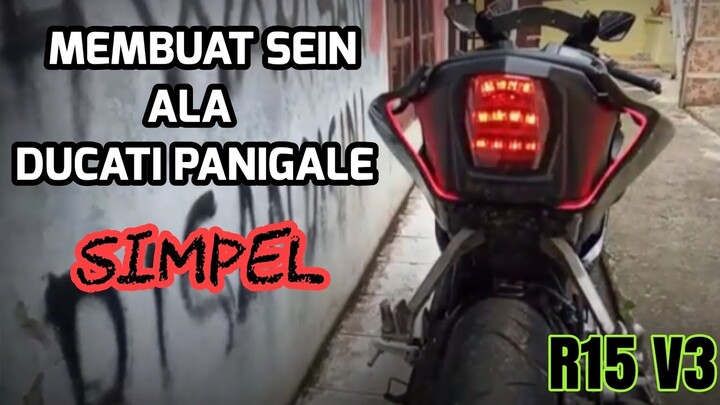 membuat sein R15 v3 ala ducati Panigale dari DRL alis dan cara menutup lubang spakbor