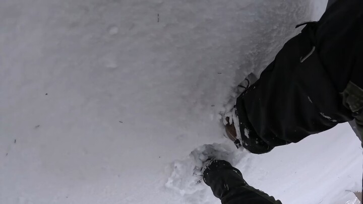 camping in snow