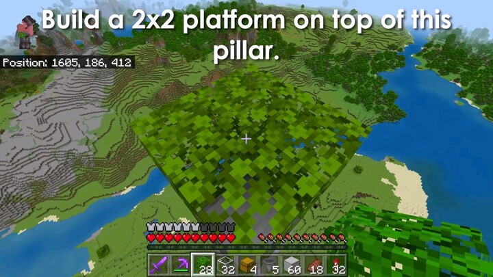 How to build a simple totem farm in Minecraft bedrock|pe builds.
