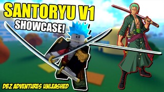 New Santoryu V1 Moveset Showcase in Anime Rifts DBZ Adventures Unleashed